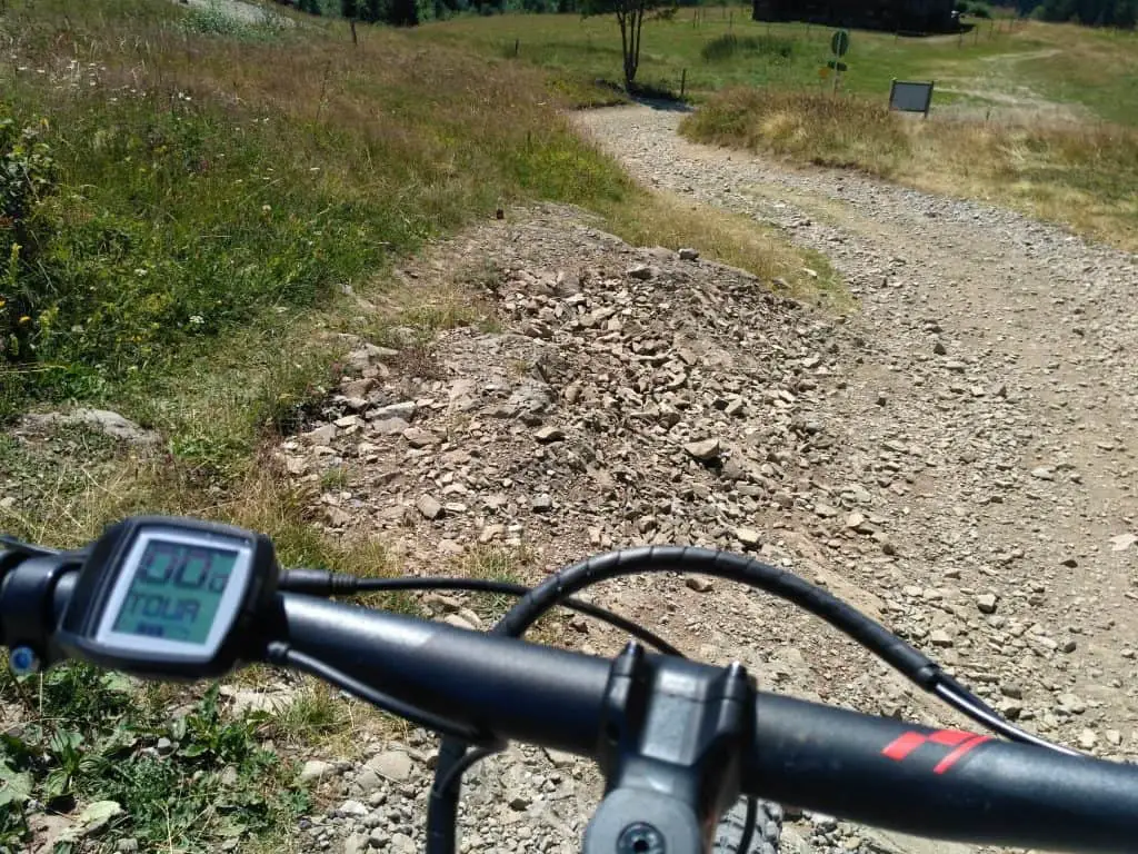 Easy E-Biking - mountain e-bike on a mountain trail, helping to make electric biking practical and fun