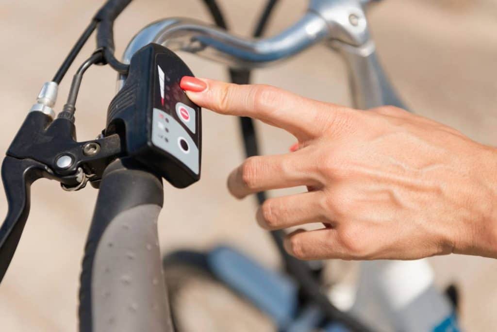 Easy E-Biking - e-bike controls turning on, helping to make electric biking practical and fun